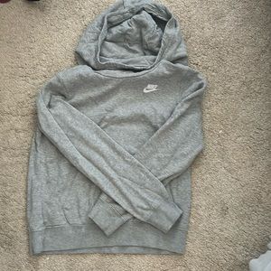 Women’s Gray Nike Funnel Hoodie